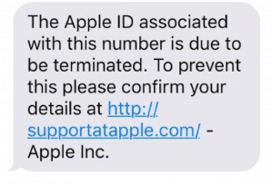 phishing, phishing scam, common phishing scams, Apple phishing scam notification