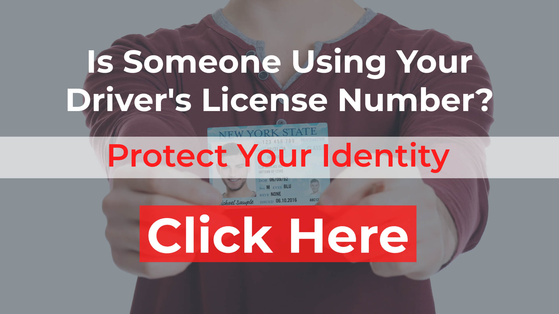 Is someone using your driver's license number? Protect your identity. Click here.